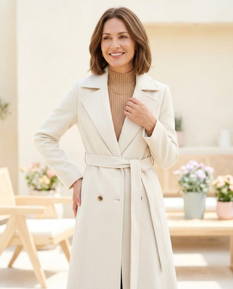 Marvis Mode - Catal | Taillierter Woll Mantel Damen