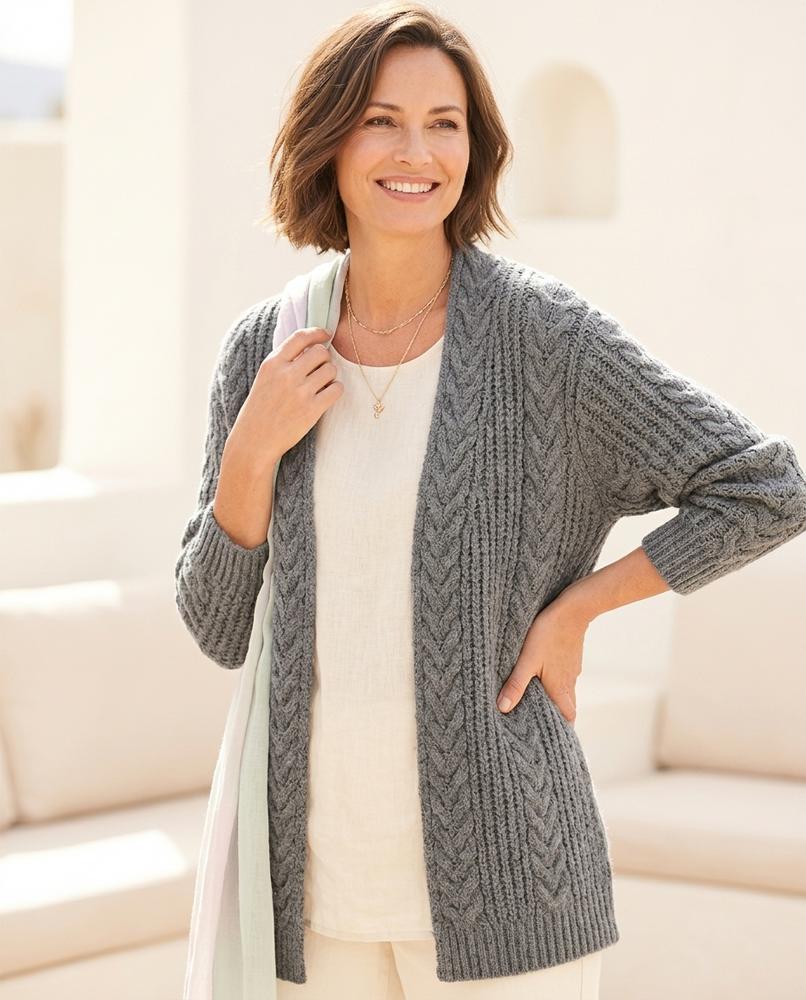 Marvis Mode - Coran | Strukturierter Strick Cardigan Damen