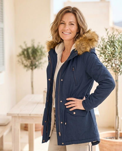 Marvis Mode - Keral | Gefütterter Taillierter Mantel Damen
