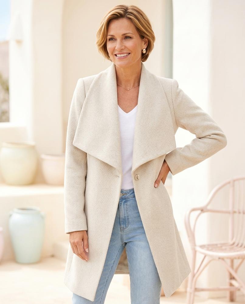 Marvis Mode - Yosin | Drapierter Taillierter Mantel Damen