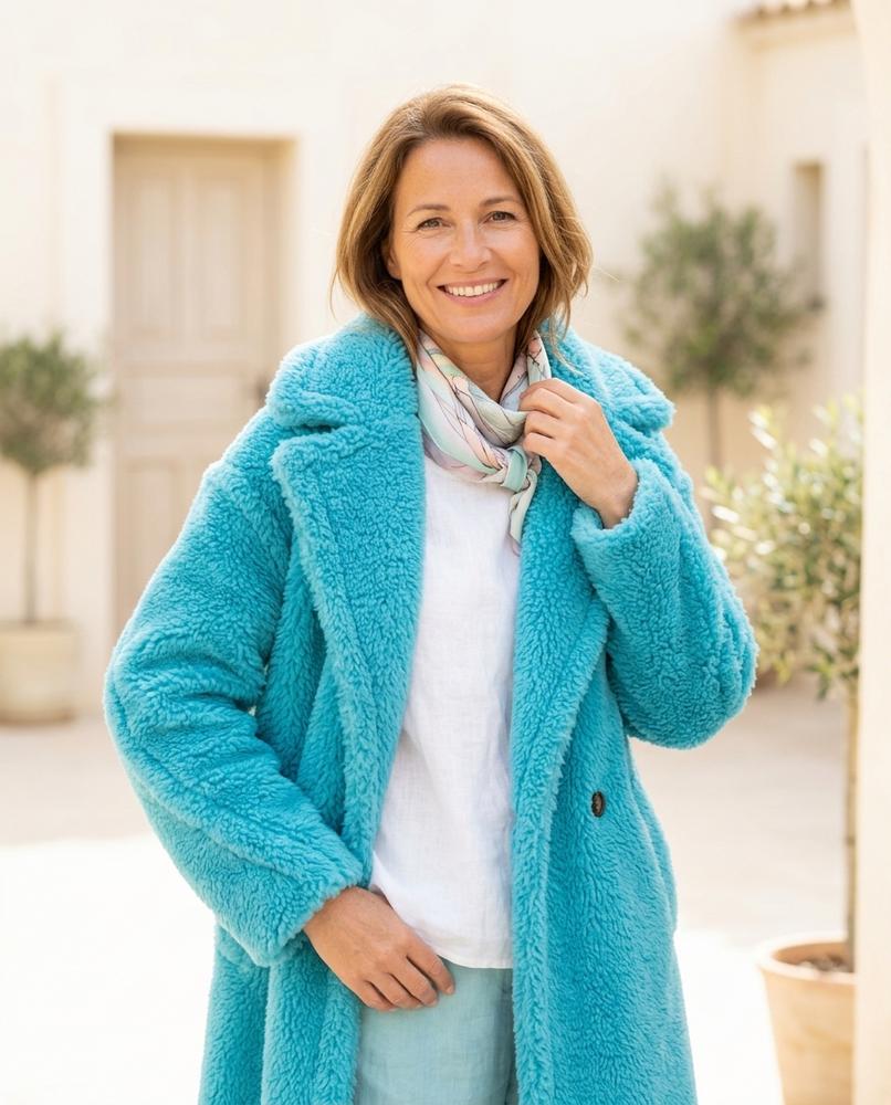 Marvis Mode - Lomin | Strukturiert Gefüttert Mantel Damen