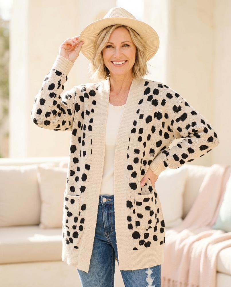 Marvis Mode - Masen | Gemusterter Strick Cardigan Damen