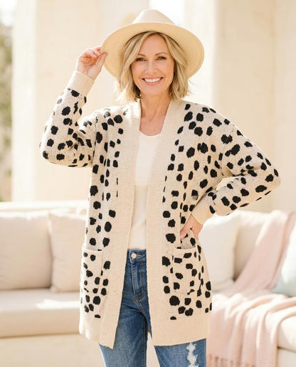 Marvis Mode - Masen | Gemusterter Strick Cardigan Damen