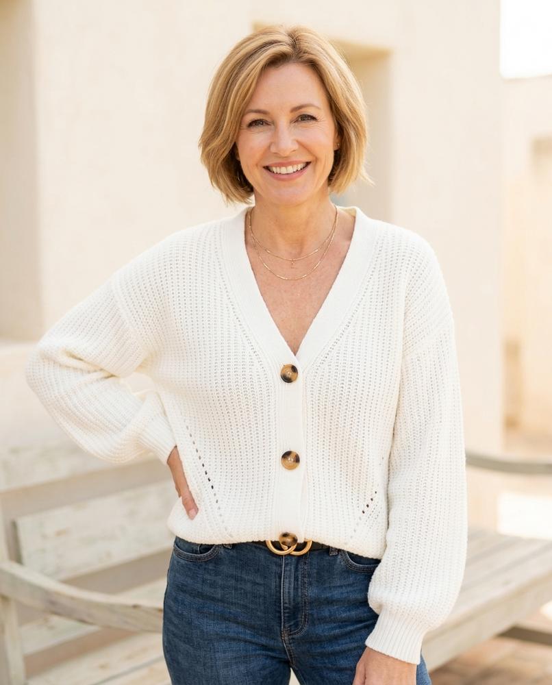 Marvis Mode - Losel | Geknöpfter Grobgestrickter Cardigan Damen