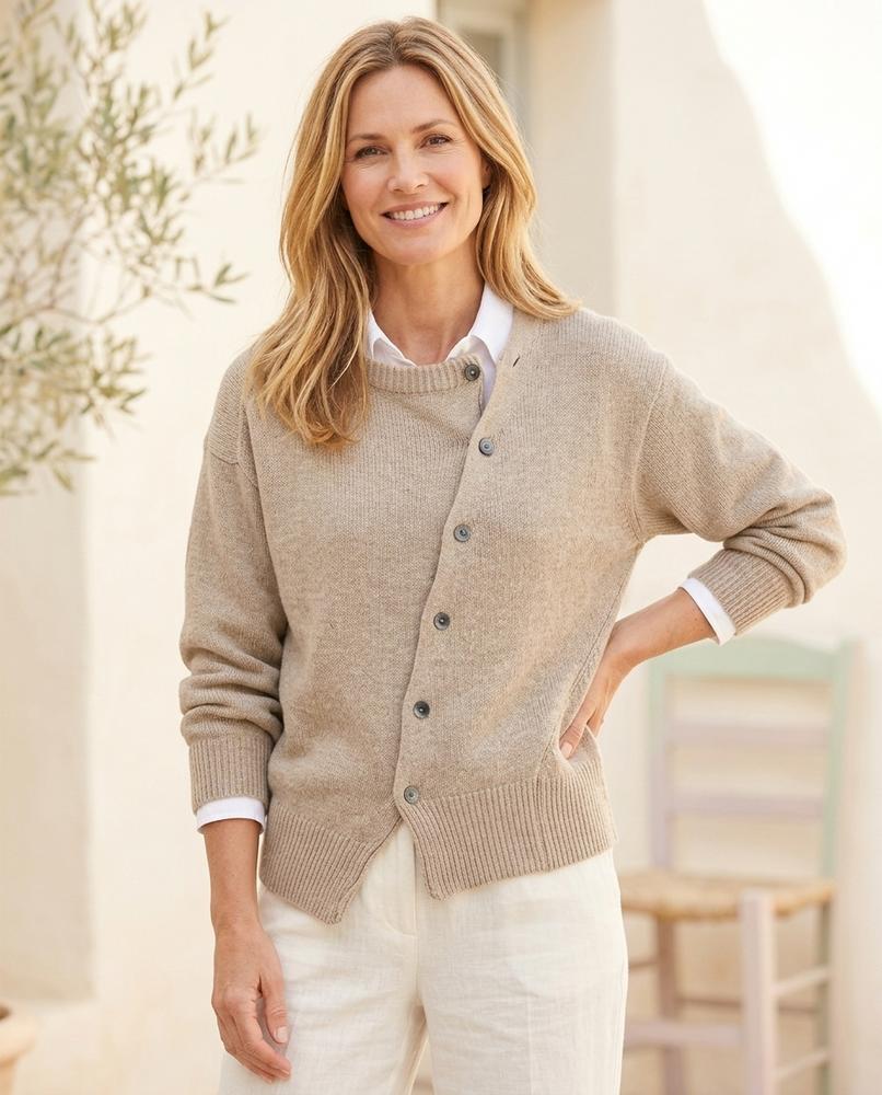 Marvis Mode - Semor | Asymmetrisch Gestrickt Cardigan Damen