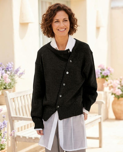 Marvis Mode - Semor | Asymmetrisch Gestrickt Cardigan Damen