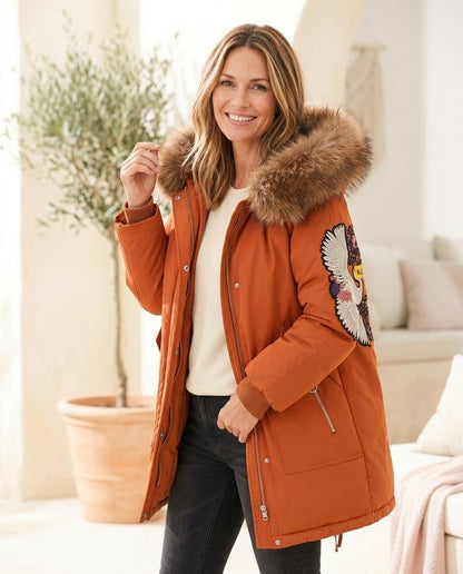 Marvis Mode - Armer | Gefütterter Winter Mantel Damen