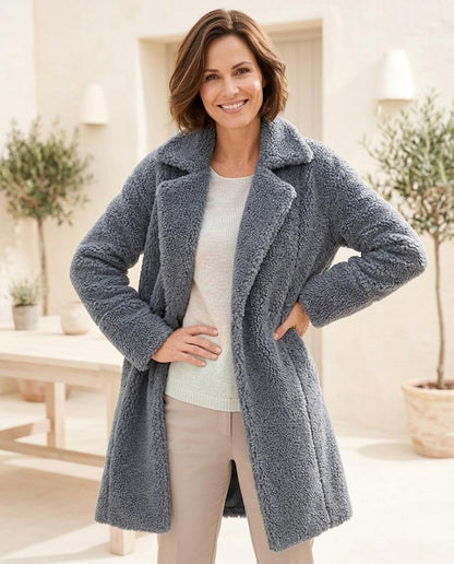 Marvis Mode - Nosan | Gefütterter Strukturierter Mantel Damen