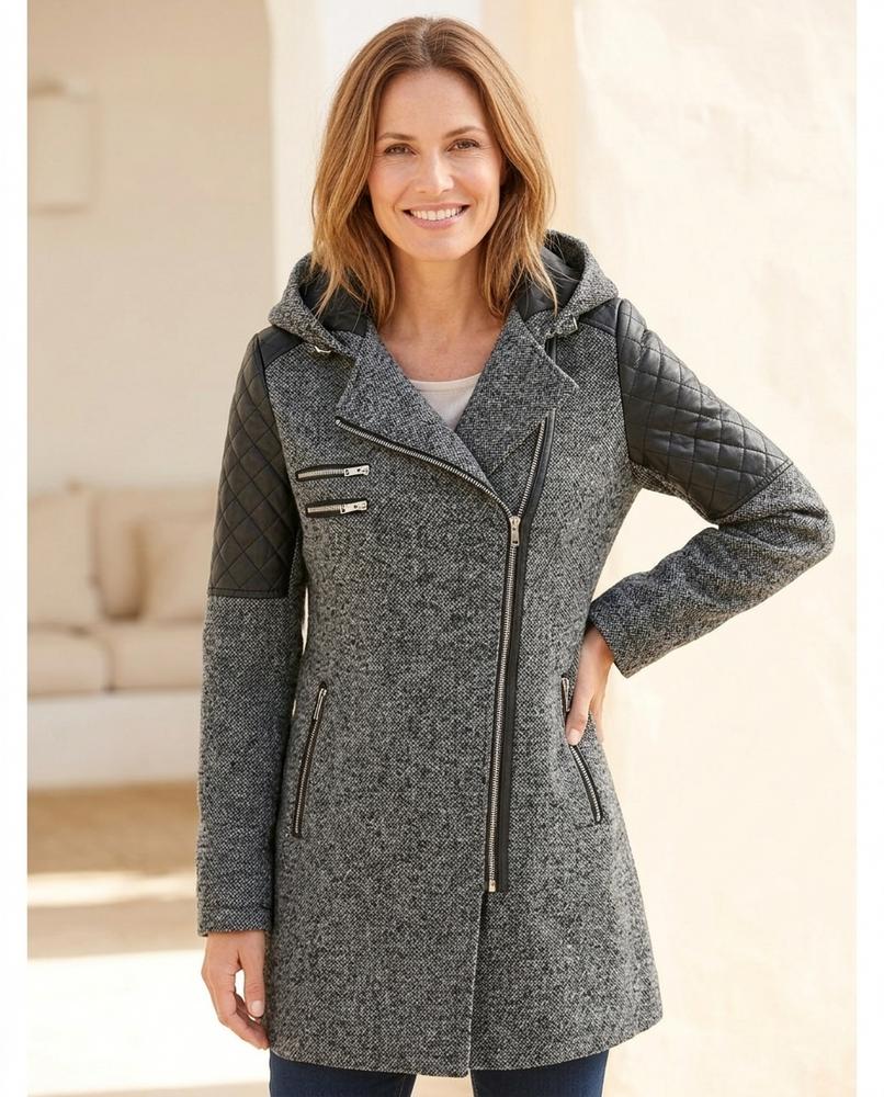Marvis Mode - Yomir | Asymmetrischer Taillierter Mantel Damen