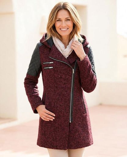 Marvis Mode - Yomir | Asymmetrischer Taillierter Mantel Damen