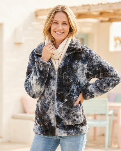Marvis Mode - Arlor | Plüschig Marmoriert Jacke Damen