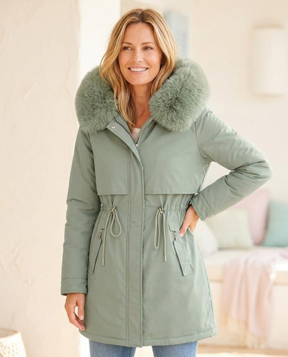 Marvis Mode - Nimir | Gefütterter Taillierter Mantel Damen
