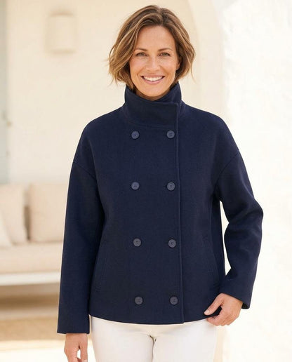 Marvis Mode - Comel | Doppelreihige Kurzgeschnittene Jacke Damen
