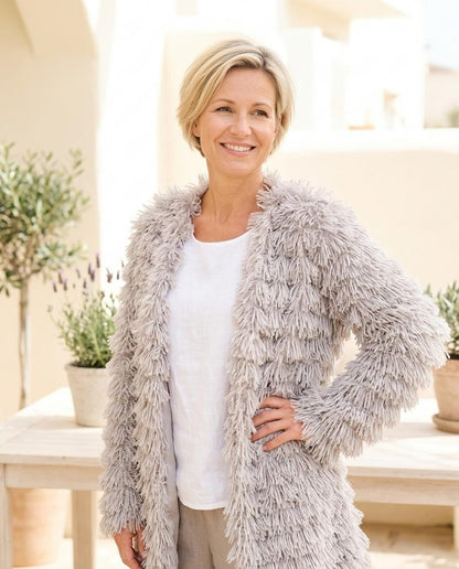 Marvis Mode - Lyvar | Verschlusslos Zottelig Cardigan Damen