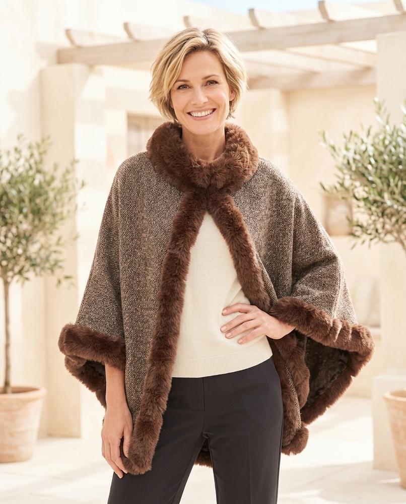 Marvis Mode - Lysel | Pelzbesetzter Ärmelloser Pullover Damen