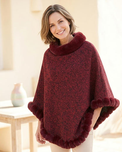 Marvis Mode - Lysel | Pelzbesetzter Ärmelloser Pullover Damen