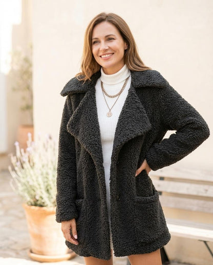 Marvis Mode - Vetor | Strukturiert Geknöpft Mantel Damen