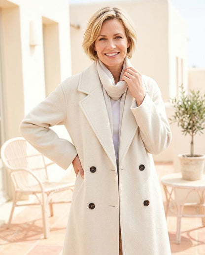 Marvis Mode - Kevin | Langer Doppelreihiger Mantel Damen