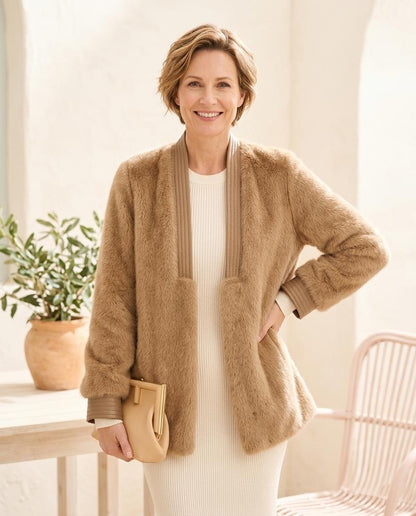 Marvis Mode - Dalin | Offene Kragenlose Jacke Damen