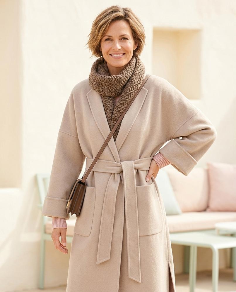 Marvis Mode - Alram | Gebundener Woll Mantel Damen