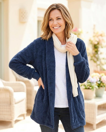 Marvis Mode - Lamer | Plüschig Offen Cardigan Damen
