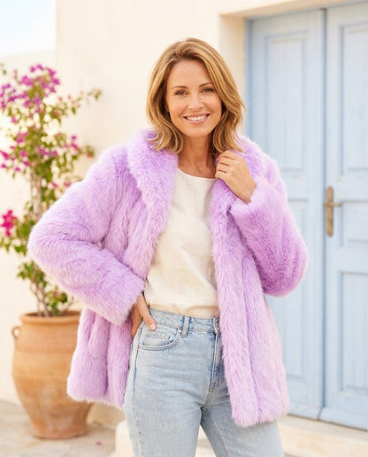 Marvis Mode - Ramer | Langflorig Voluminös Mantel Damen