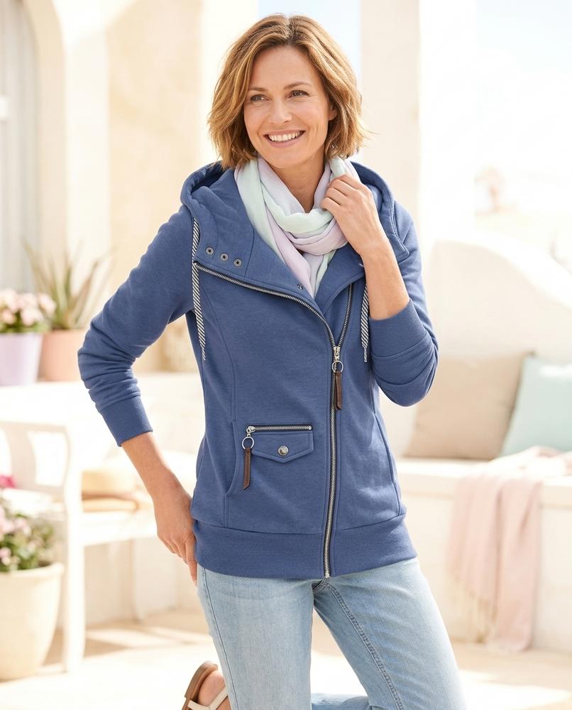 Marvis Mode - Aldan | Taillierter Hochgeschlossener Hoodie Damen