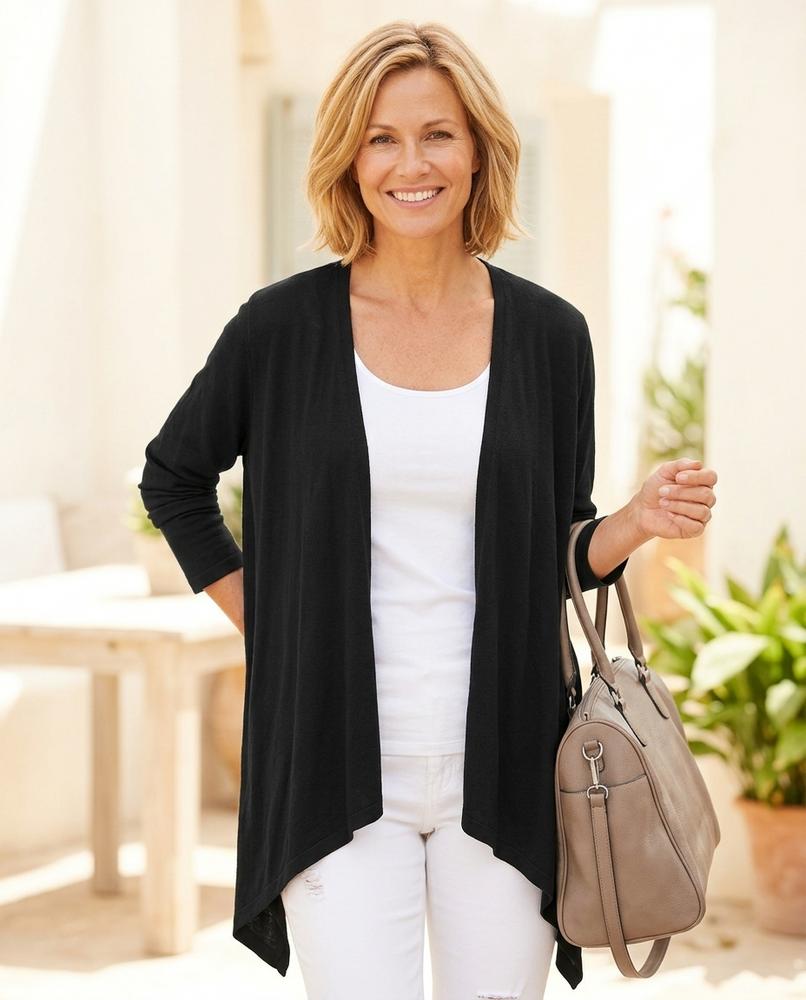 Marvis Mode - Alzan | Offener Asymmetrischer Cardigan Damen