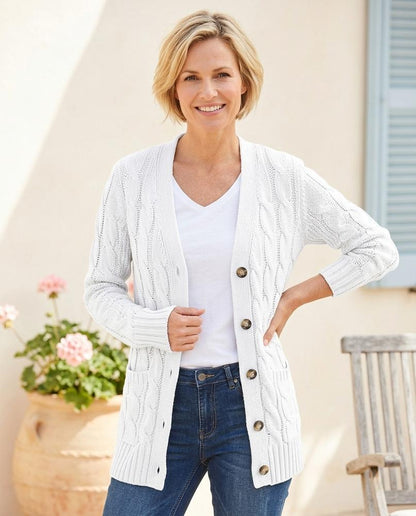 Marvis Mode - Timor | Strukturierte Geknöpfte Strickjacke Damen