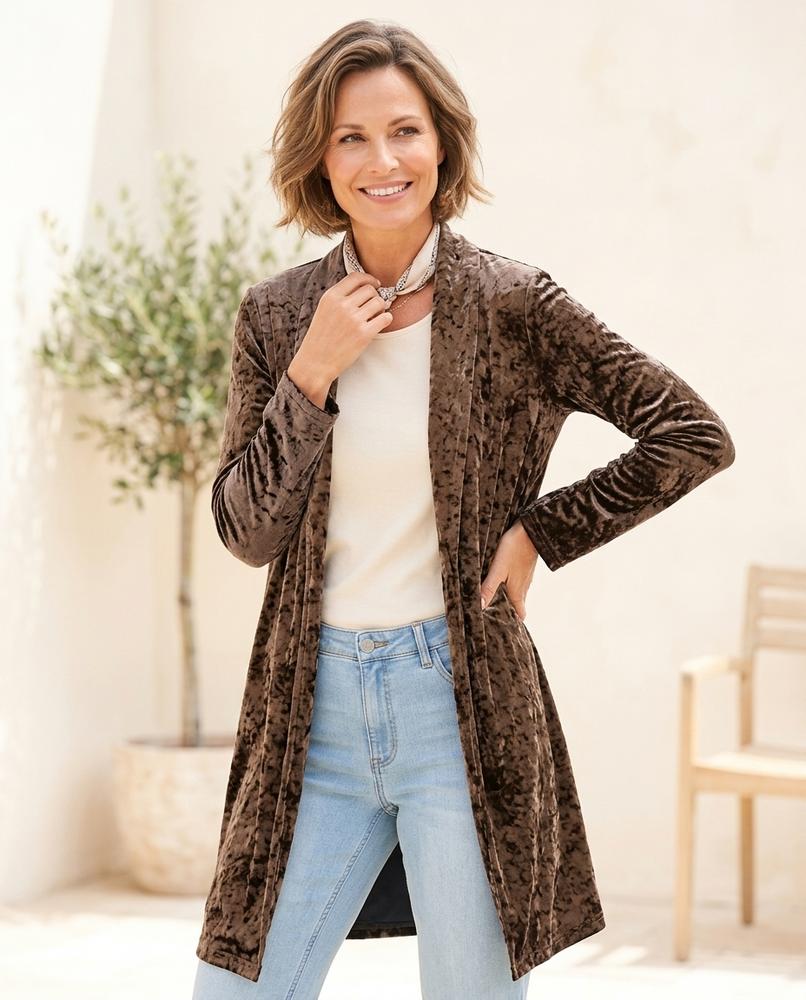 Marvis Mode - Colar | Samtiger Langer Cardigan Damen