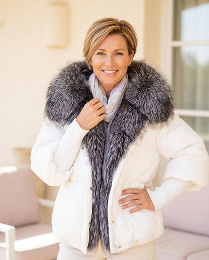 Marvis Mode - Dakar | Wattierte Pelzbesetzte Jacke Damen