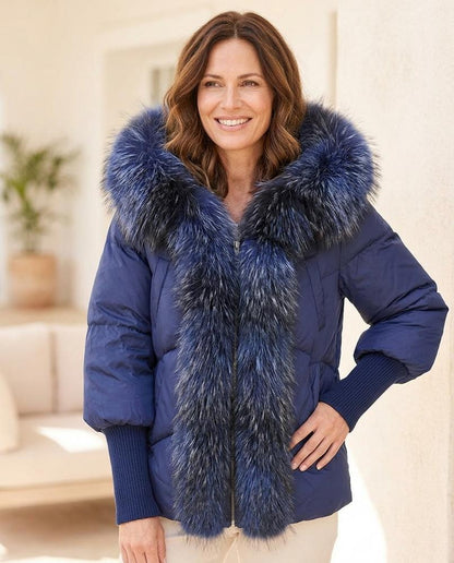 Marvis Mode - Dakar | Wattierte Pelzbesetzte Jacke Damen