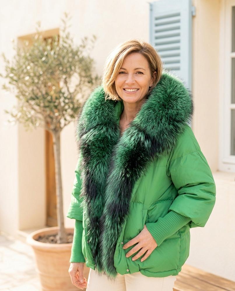 Marvis Mode - Dakar | Wattierte Pelzbesetzte Jacke Damen