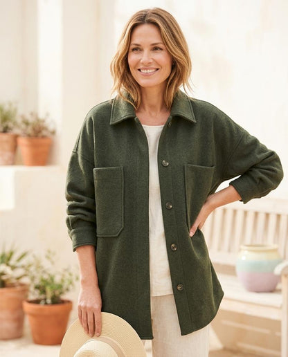 Marvis Mode - Caven | Kastig Wollig Jacke Damen