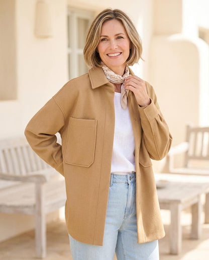Marvis Mode - Caven | Kastig Wollig Jacke Damen