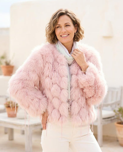 Marvis Mode - Rimel | Gestuft Pelzig Jacke Damen