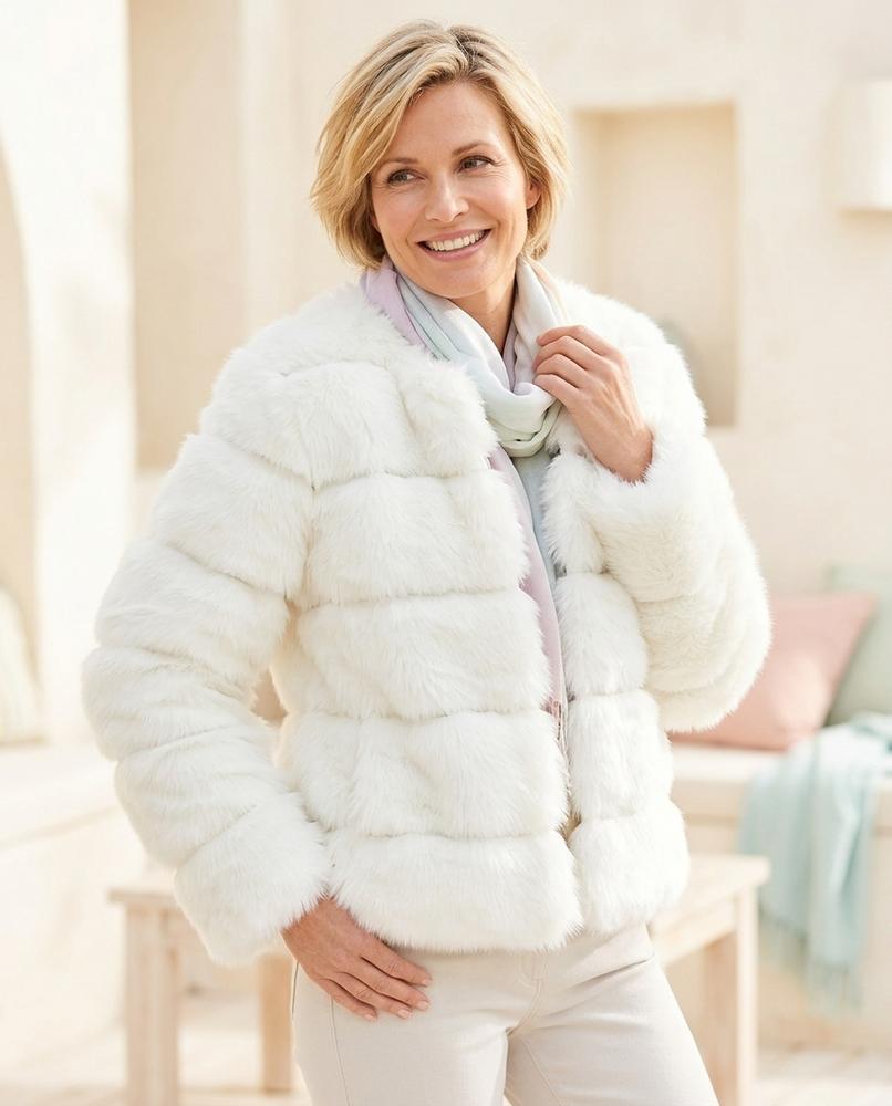 Marvis Mode - Kahal | Flauschig Gestuft Jacke Damen