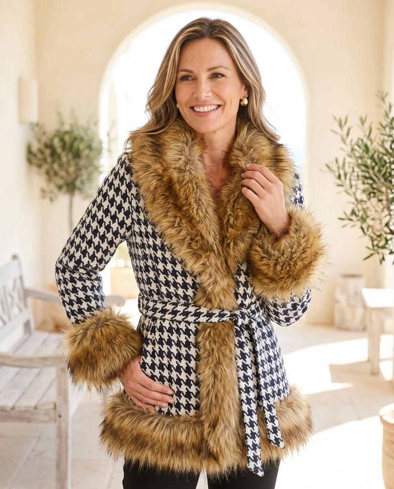 Marvis Mode - Vidan | Pelzbesetzt Tailliert Jacke Damen