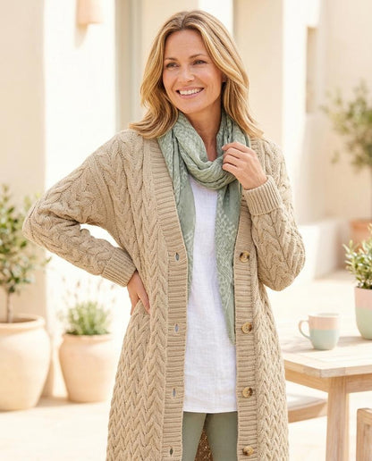 Marvis Mode - Rosan | Strukturiert Geknöpft Strickjacke Damen