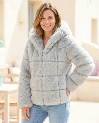 Marvis Mode - Cotir | Segmentierte Plüschige Jacke Damen