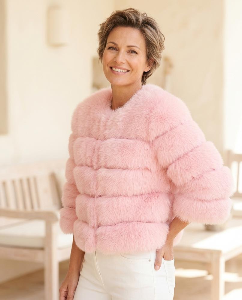 Marvis Mode - Vamer | Gestufte Kragenlose Jacke Damen