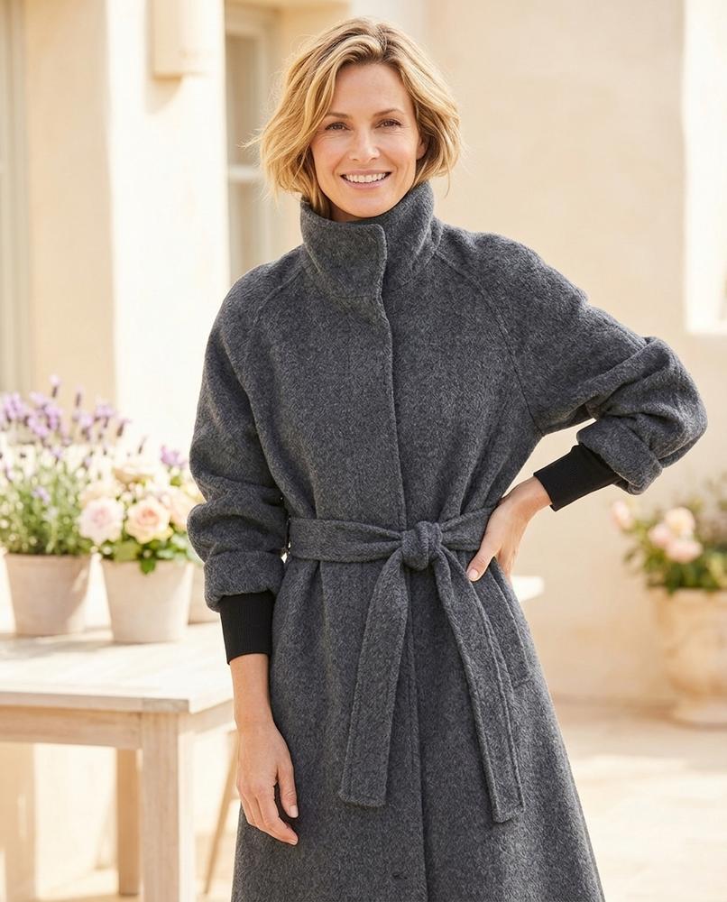 Marvis Mode - Lozan | Taillierter Woll Mantel Damen