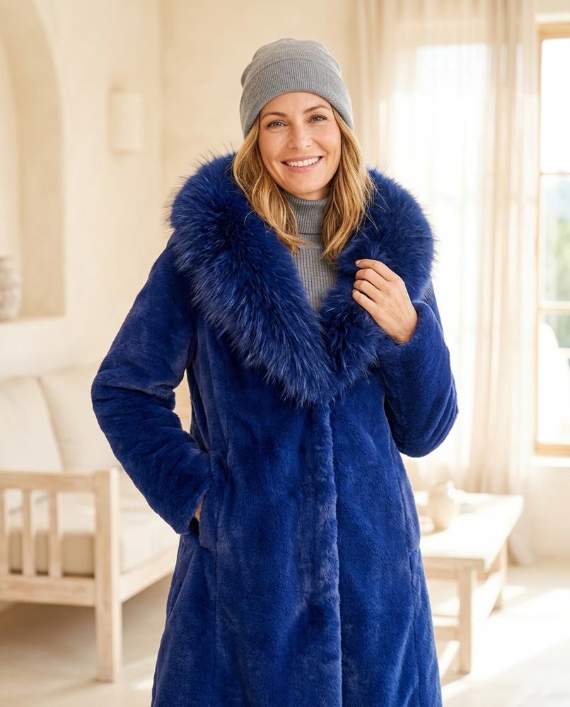 Marvis Mode - Veken | Gefüttert Pelzbesetzt Mantel Damen