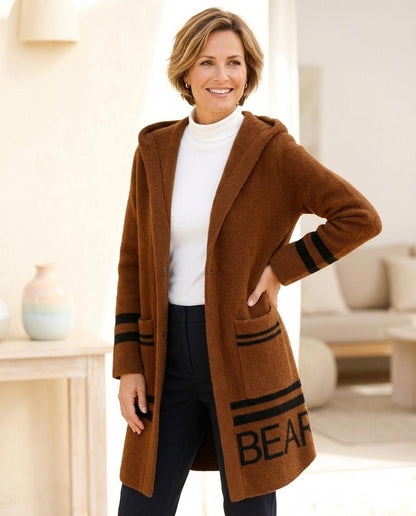 Marvis Mode - Viser | Bestickter Kapuzen Cardigan Damen