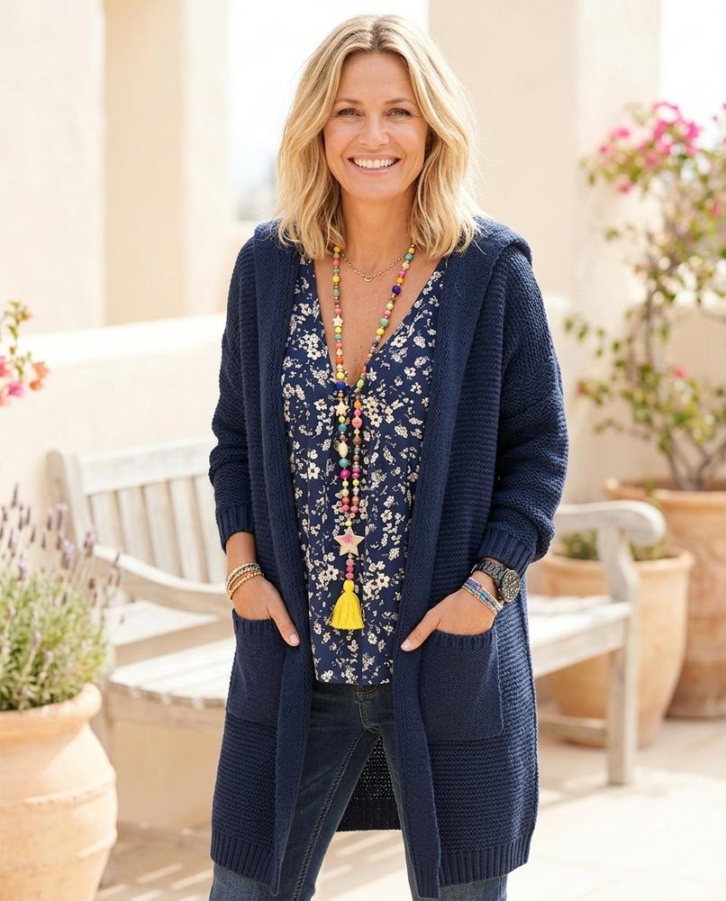 Marvis Mode - Dalan | Langgeschnittener Strick Cardigan Damen