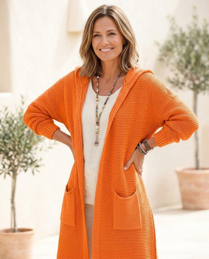 Marvis Mode - Dalan | Langgeschnittener Strick Cardigan Damen
