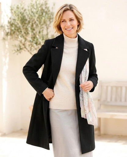 Marvis Mode - Visol | Gefütterter Zweireihiger Mantel Damen
