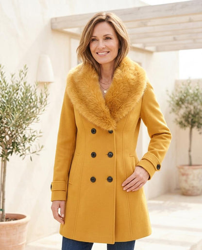 Marvis Mode - Lemel | Zweireihiger Woll Mantel Damen