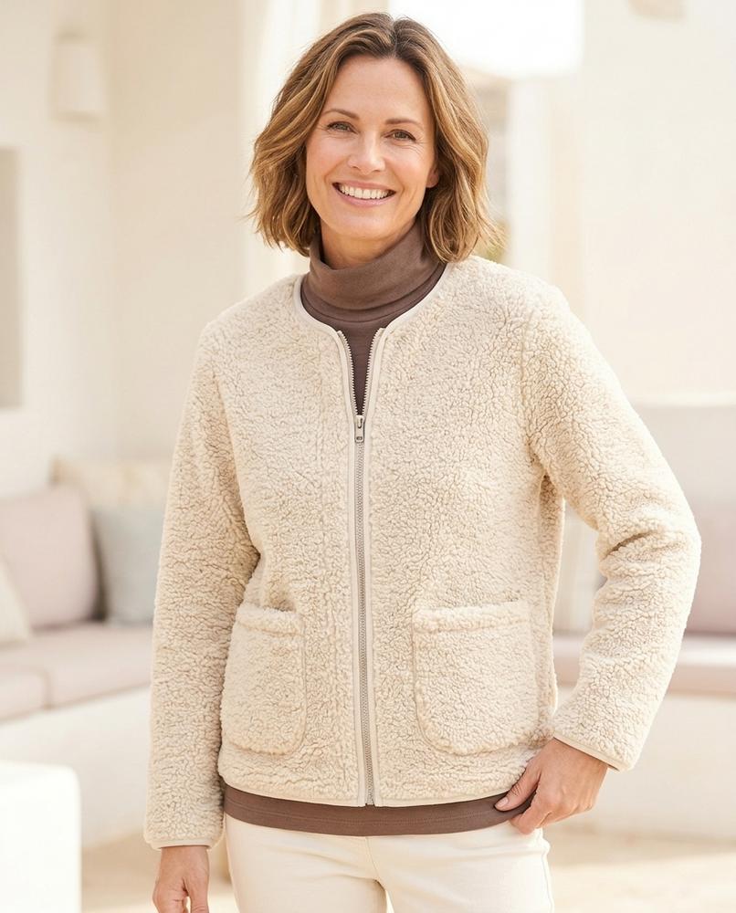 Marvis Mode - Lysin | Strukturierte Kragenlose Jacke Damen