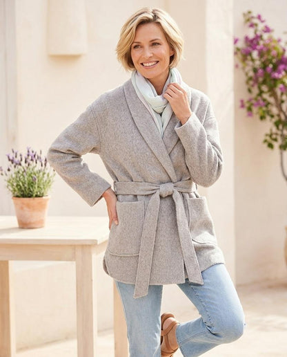Marvis Mode - Elvan | Gebundener Kurzer Mantel Damen